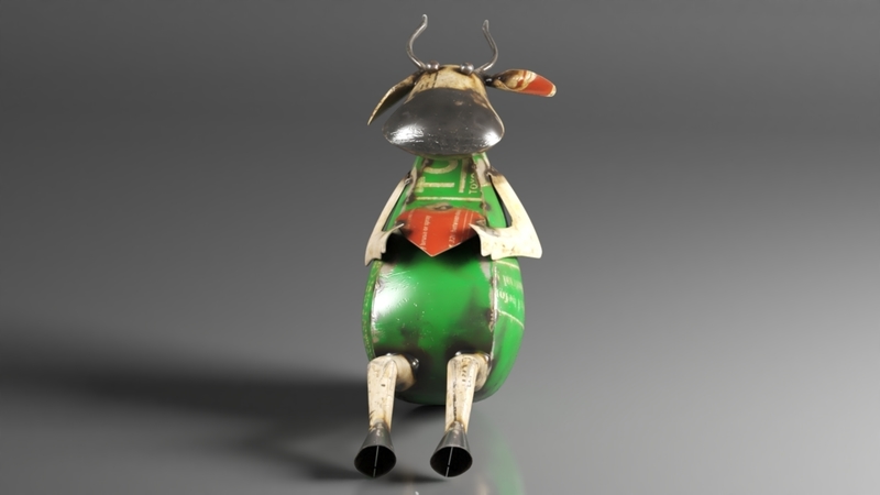 Recycled Metal Yard Art. Gorgeous Cow Decor