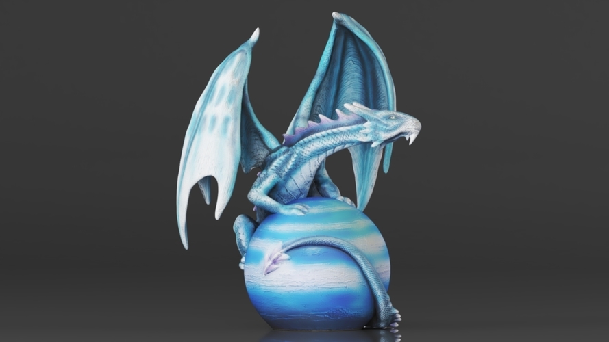 Urbalabs Large Dragon Figurines Statue 3D Print 564279