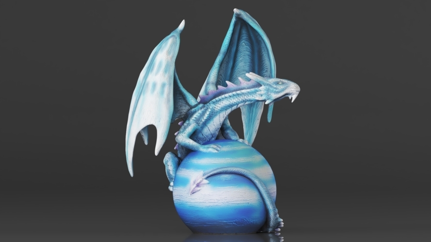 Urbalabs Large Dragon Figurines Statue 3D Print 564280