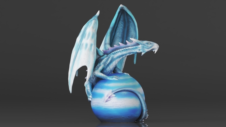 Urbalabs Large Dragon Figurines Statue 3D Print 564281