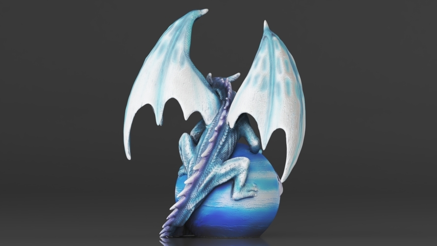 Urbalabs Large Dragon Figurines Statue 3D Print 564285