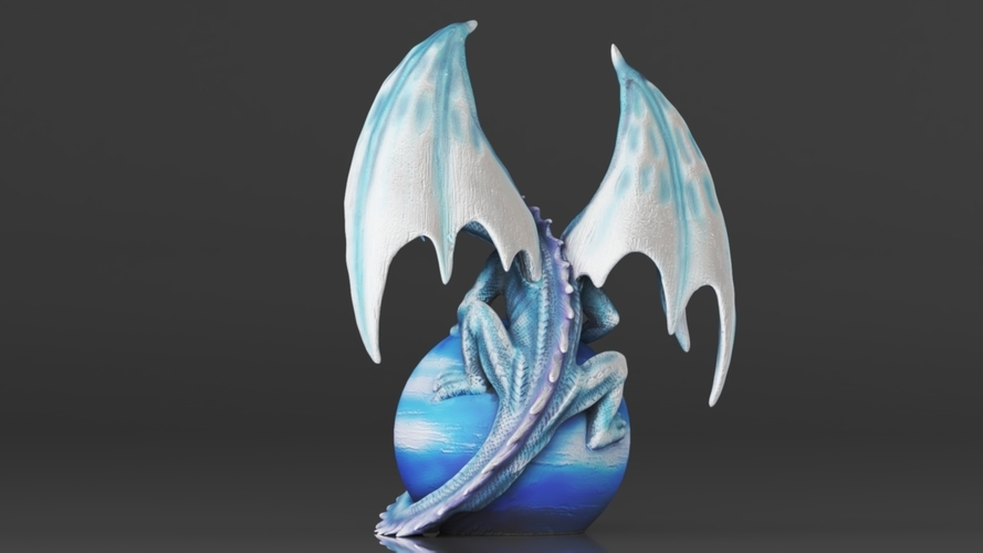 Urbalabs Large Dragon Figurines Statue 3D Print 564286