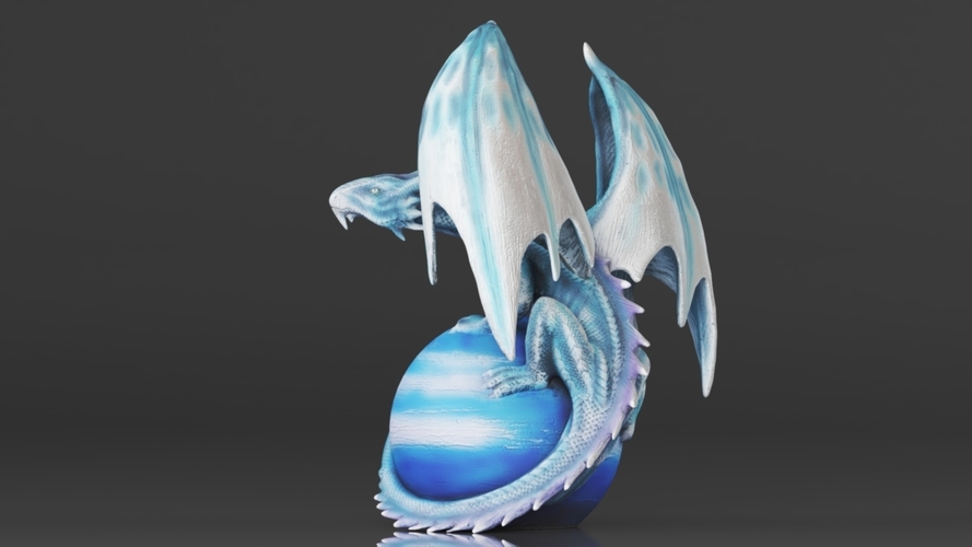 Urbalabs Large Dragon Figurines Statue 3D Print 564287