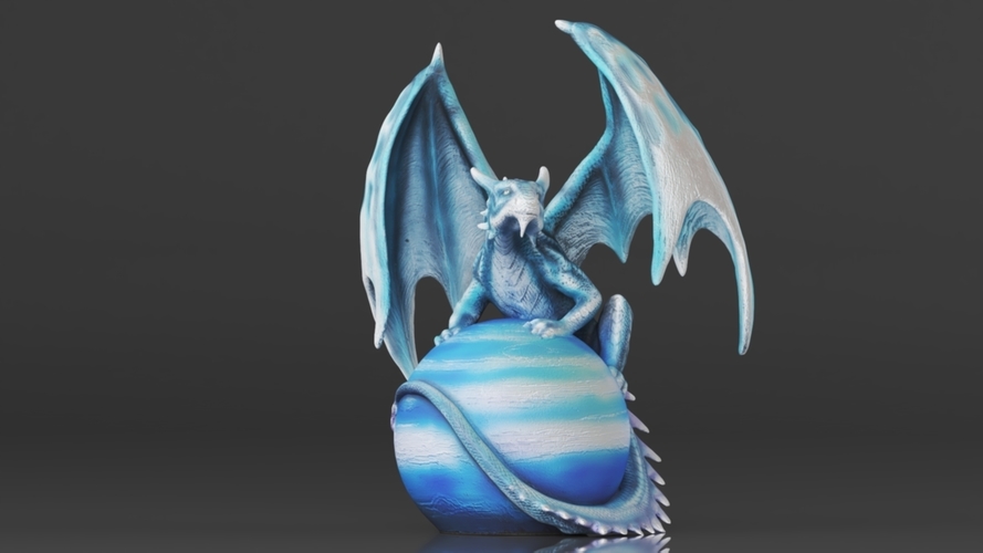 Urbalabs Large Dragon Figurines Statue 3D Print 564290