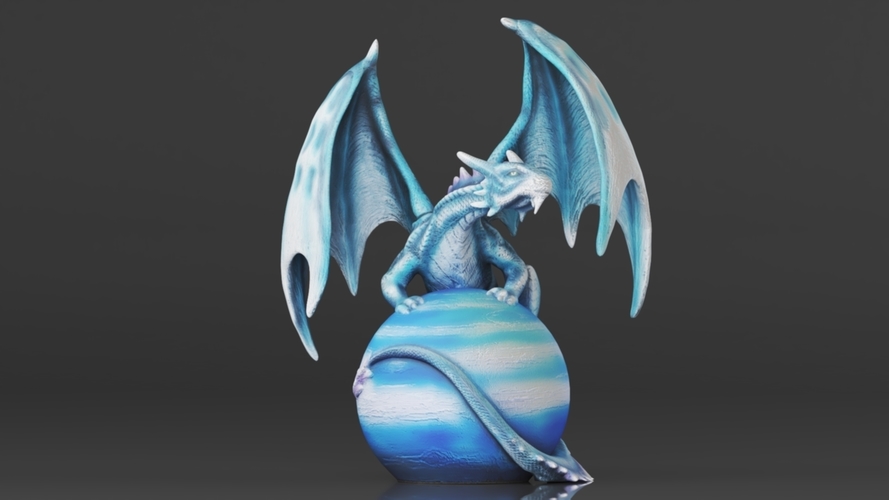 Urbalabs Large Dragon Figurines Statue 3D Print 564291