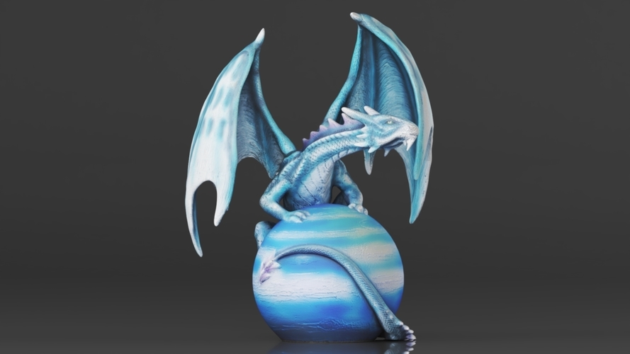 Urbalabs Large Dragon Figurines Statue 3D Print 564292