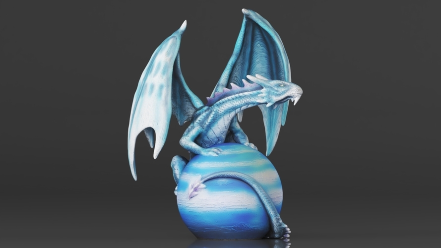 Urbalabs Large Dragon Figurines Statue 3D Print 564293