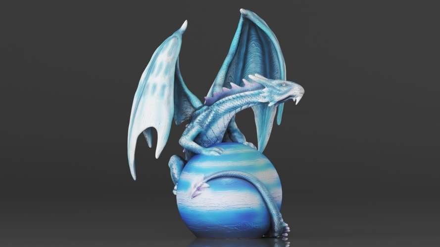 Urbalabs Large Dragon Figurines Statue 3D Print 564294