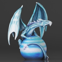 Small Urbalabs Large Dragon Figurines Statue 3D Printing 564294