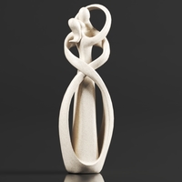 Hztyyier Statue De Grès Amoureux Couple Statue - Thumbnail 3