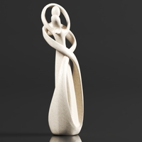 Hztyyier Statue De Grès Amoureux Couple Statue - Thumbnail 5