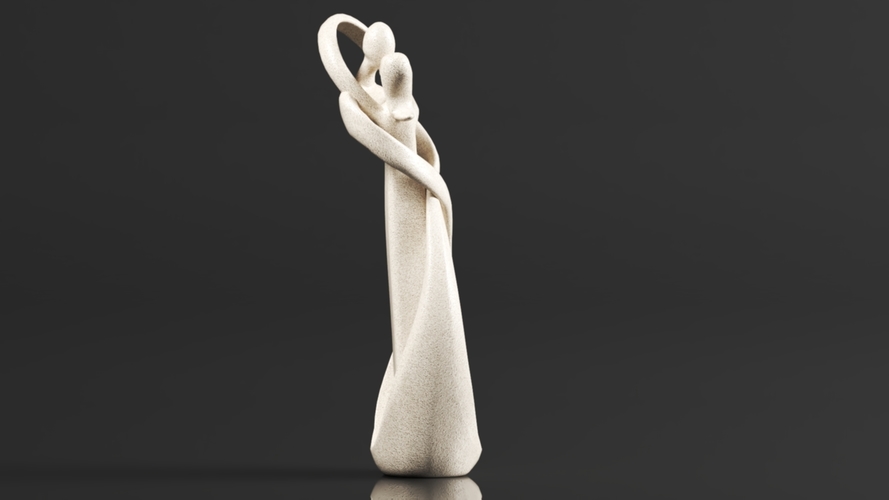 Hztyyier Statue De Grès Amoureux Couple Statue 3D Print 564332