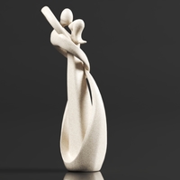 Hztyyier Statue De Grès Amoureux Couple Statue - Thumbnail 7