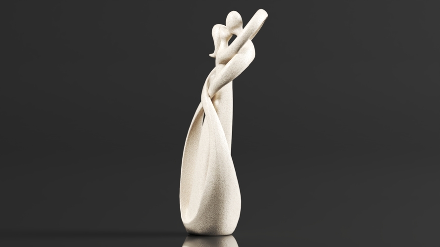 Hztyyier Statue De Grès Amoureux Couple Statue 3D Print 564338