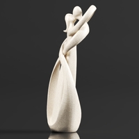 Hztyyier Statue De Grès Amoureux Couple Statue - Thumbnail 12