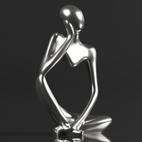 Statue Resin Abstract Sculpture Thinker Man Statue - Thumbnail 1