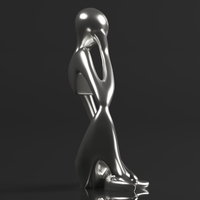 Statue Resin Abstract Sculpture Thinker Man Statue - Thumbnail 5