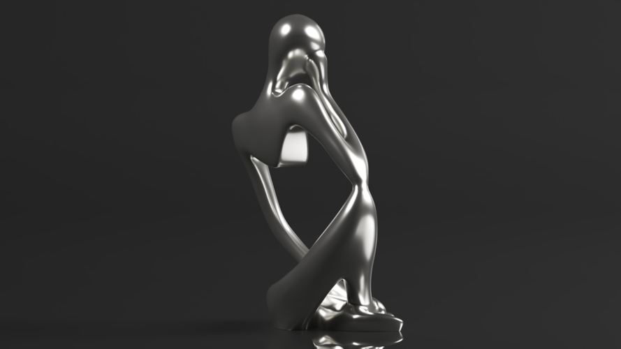 Statue Resin Abstract Sculpture Thinker Man Statue 3D Print 564348