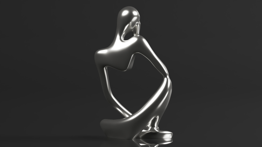 Statue Resin Abstract Sculpture Thinker Man Statue 3D Print 564349