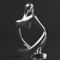 Statue Resin Abstract Sculpture Thinker Man Statue - Thumbnail 7