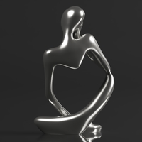 Statue Resin Abstract Sculpture Thinker Man Statue - Thumbnail 8