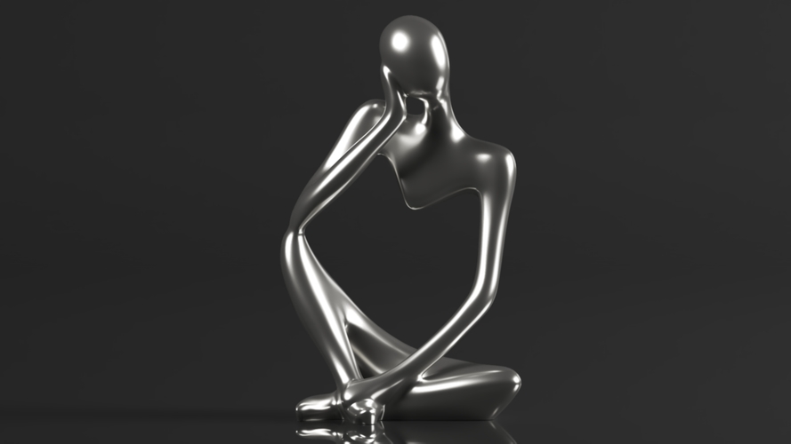 Statue Resin Abstract Sculpture Thinker Man Statue 3D Print 564355