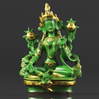 Buddhism Statue Green Tara Buddha Statue Feng Shui - Thumbnail 2
