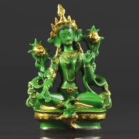 Buddhism Statue Green Tara Buddha Statue Feng Shui - Thumbnail 3