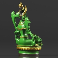 Buddhism Statue Green Tara Buddha Statue Feng Shui - Thumbnail 7