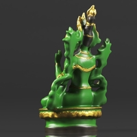 Buddhism Statue Green Tara Buddha Statue Feng Shui - Thumbnail 10