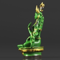 Buddhism Statue Green Tara Buddha Statue Feng Shui - Thumbnail 11