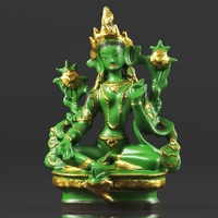 Buddhism Statue Green Tara Buddha Statue Feng Shui - Thumbnail 16