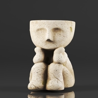 Aclema Head Planter Plant Flower Pots - Thumbnail 4