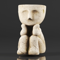 Aclema Head Planter Plant Flower Pots - Thumbnail 5