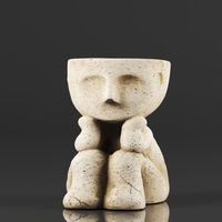 Aclema Head Planter Plant Flower Pots - Thumbnail 7