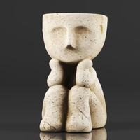 Aclema Head Planter Plant Flower Pots - Thumbnail 8