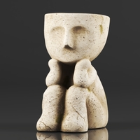 Aclema Head Planter Plant Flower Pots - Thumbnail 10