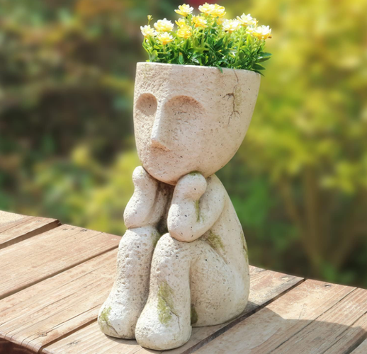 Aclema Head Planter Plant Flower Pots