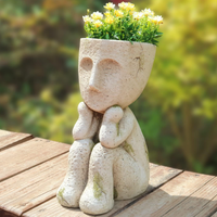 Aclema Head Planter Plant Flower Pots - Thumbnail 11