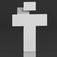 Modern Wall Crucifix  Wood Grey White Christ  - Thumbnail 9