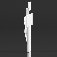 Modern Wall Crucifix  Wood Grey White Christ  - Thumbnail 11