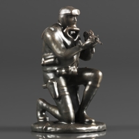 Seal Diver Soldier Taking Aim with Rifle Statue - Thumbnail 5