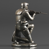 Seal Diver Soldier Taking Aim with Rifle Statue - Thumbnail 7