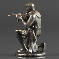 Seal Diver Soldier Taking Aim with Rifle Statue - Thumbnail 11