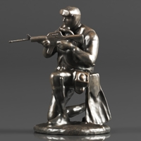 Seal Diver Soldier Taking Aim with Rifle Statue - Thumbnail 13