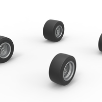 Wheel set of Pavement 600 Micro sprint car Scale 1:25 - Thumbnail 2