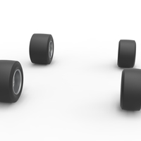 Wheel set of Pavement 600 Micro sprint car Scale 1:25 - Thumbnail 3