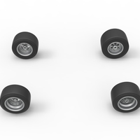 Wheel set of Pavement 600 Micro sprint car Scale 1:25 - Thumbnail 5