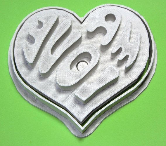 Mr Love cookie cutter and press 3D Print 56459