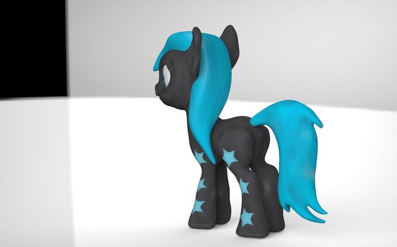 Black Star Pony 3D Print 56485